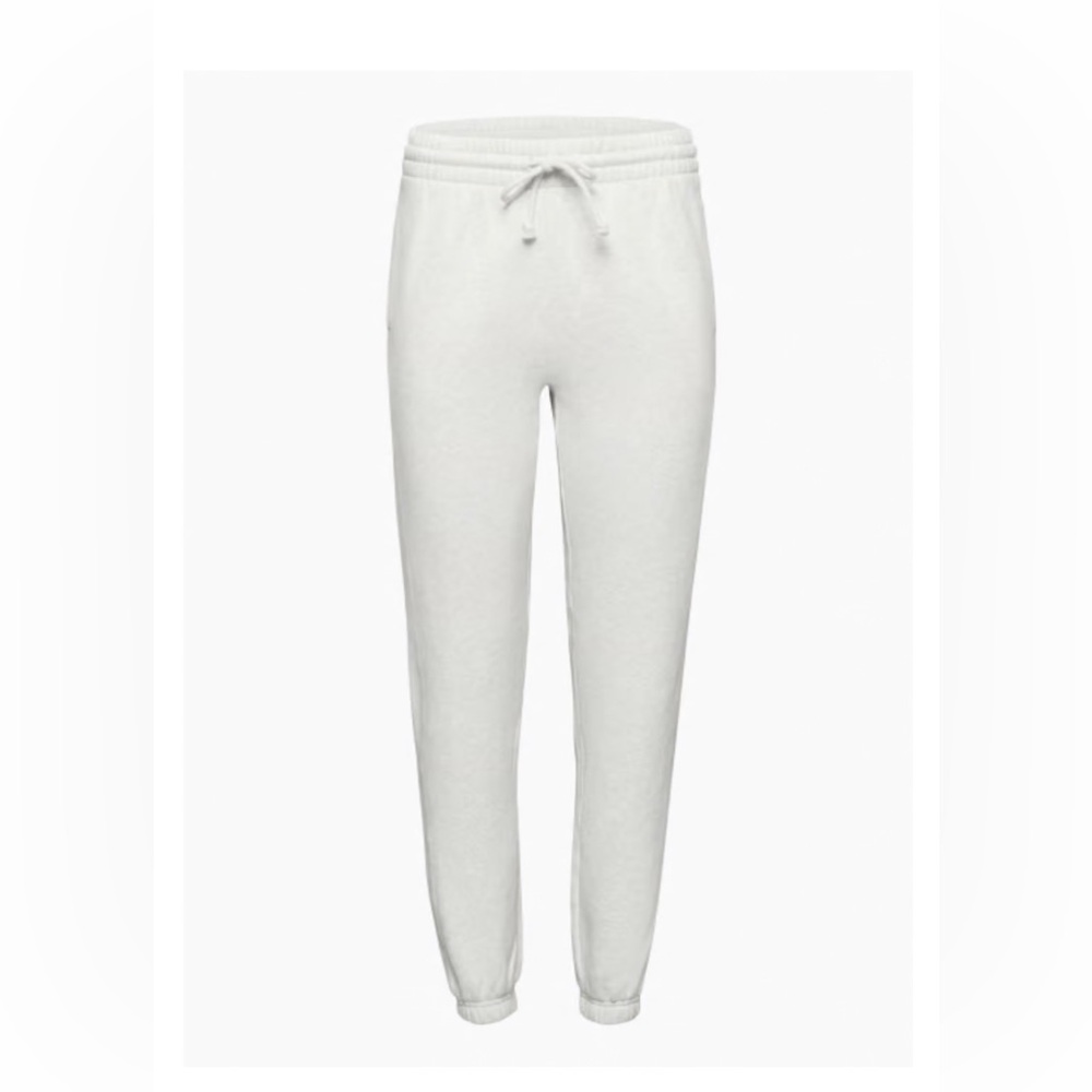 Heather Cloud White Aritzia TNA Cozy Fleece Boyfriend Jogger Sweats Size XS